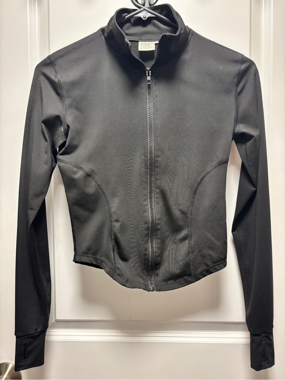Black Spandex Workout Jacket